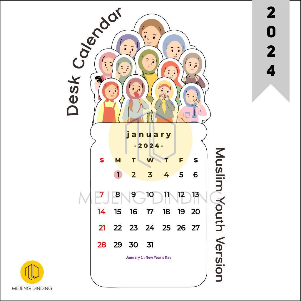 

KALENDER 2024 DUDUK AESTHETIC - KALENDER MEJA ESTETIK MOTIF WANITA MUSLIM / 2024 CALENDAR BLOOMY FLOWERS / KALENDER 2024 AESTHETIC / DESK CALENDAR / KALENDER MEJA BY MEJENGDINDING / KALENDER MOTIF BUNGA / KALENDER CUTTING POLA / KALENDER UNIK 2024