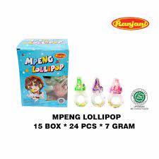 

Ranjani Mpeng Candy Lolipop Permen Bentuk Dot / Pegas ISI 24 pcs 7gram