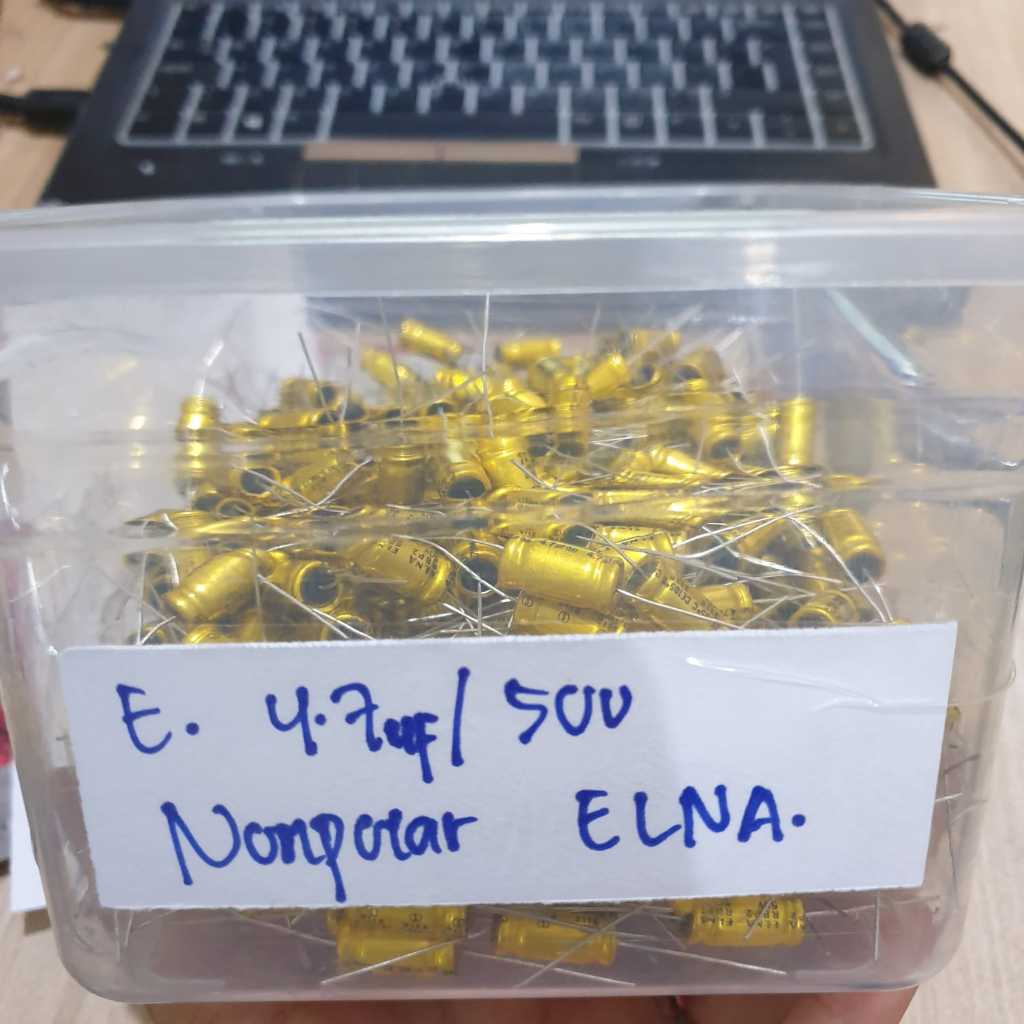Elco ELNA Non Polar 50v 4,7uf kapasitor tweeter merk ELNA