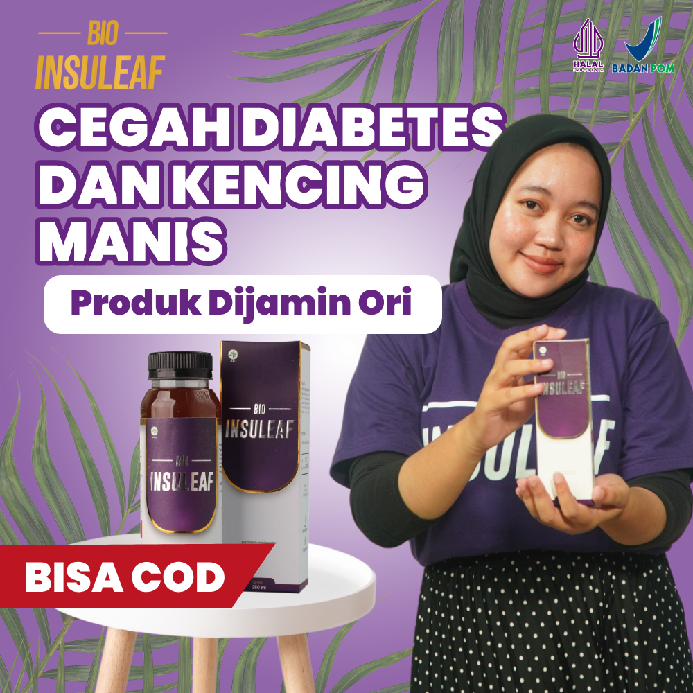 

PROMO Bio Insuleaf Original Herbal Alami Untuk Gula Darah Normal Cegah Diabetes Kencing Manis Halal MUI BPOM Gratis Ongkir COD