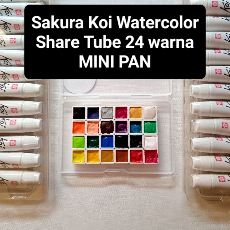 

Sakura Koi Watercolor Share Tube MINI PAN 24 warna
