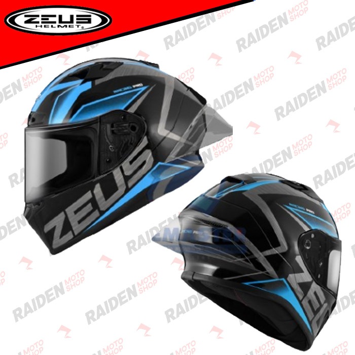 ZEUS ZS826 BK3 BLUE FULL FACE HELMET