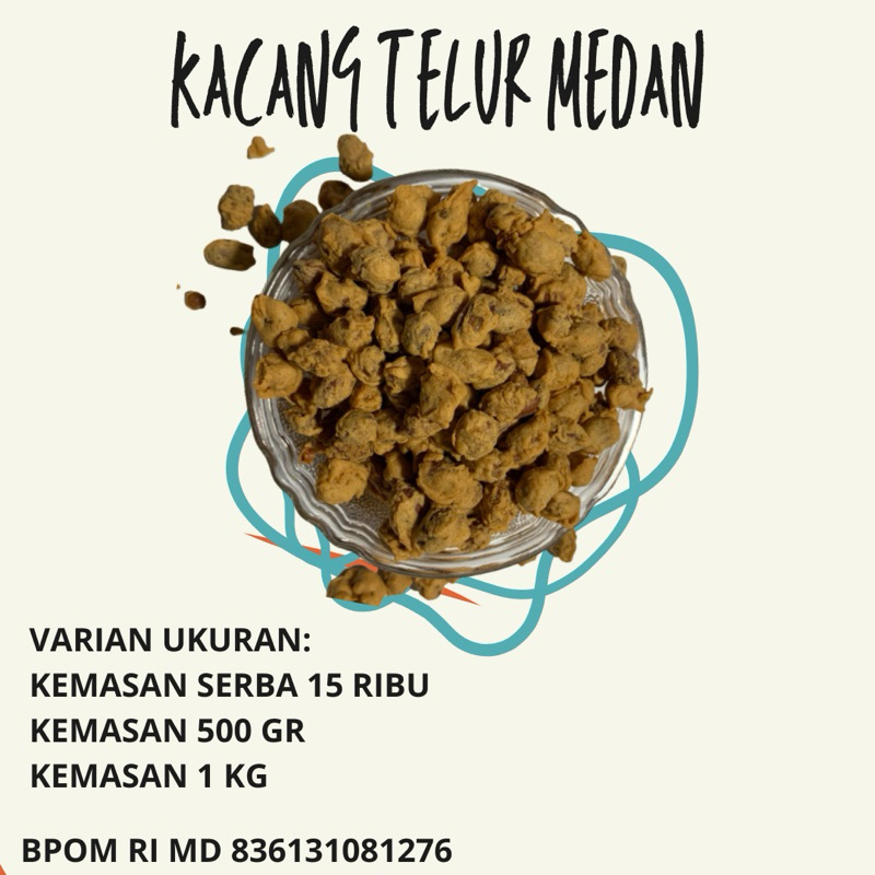 

CEMILAN KACANG TELUR MEDAN RASA GURIH RENYAH KEMASAN 500 GRAM