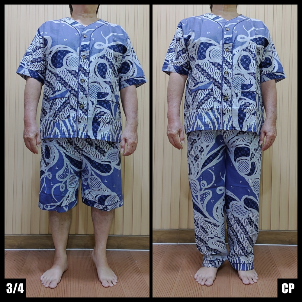 Aldari - Set Piyama Batik Pria Dewasa Ukuran Jumbo