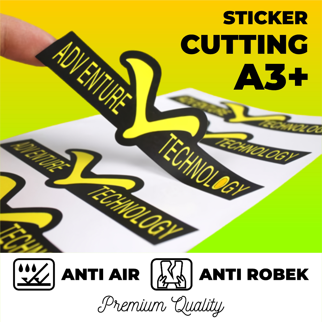 

Cetak Stiker Label Vinil / Print & Cut Vinyl A3+