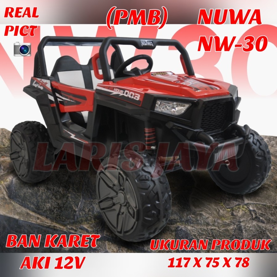 Mobilan aki ban karet jeep PMB NUWA NW-30 MOBIL AKI JEEP BAN KARET 12V