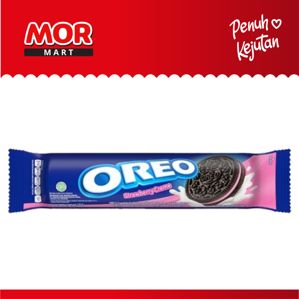 

OREO Strawberry Creme Biskuit Krim Stroberi 119 gr