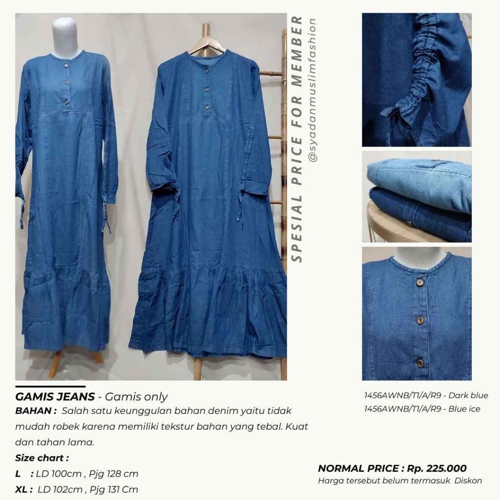 Gamis Terbaru Kekinian| Gamis Jeans Kekinian Murah| Gamis Wanita Kekinian Modern