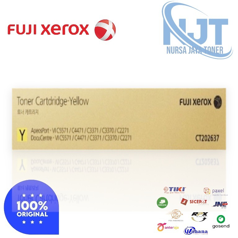 Toner Fuji Xerox Cartridge CT202637 Yellow Cartridge Xerox