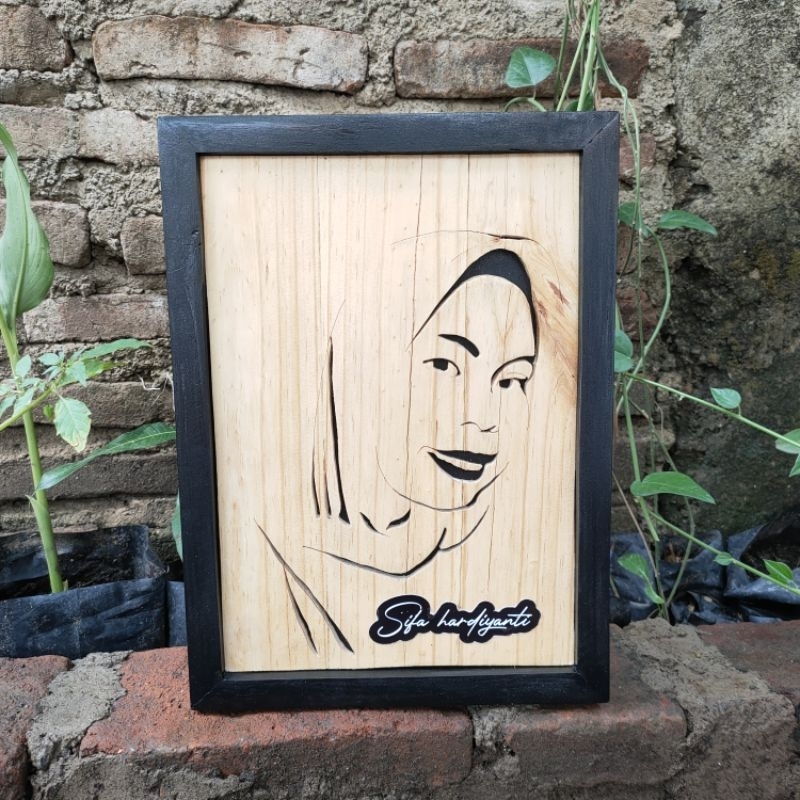 Sketsa wajah ukiran kayu || Wood carving face sketch ||
