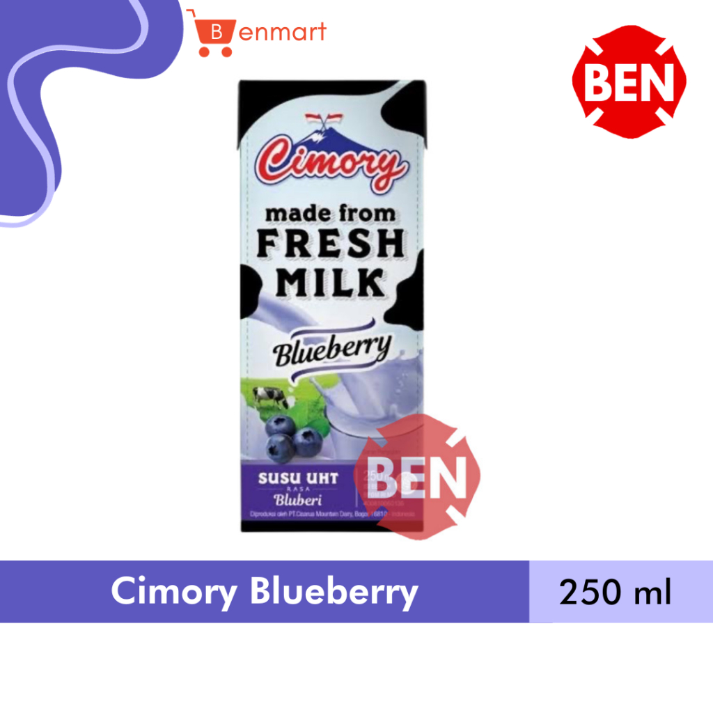 

Cimory Susu UHT BLUEBERRY 250ml 250 ml Ungu Fresh Milk Kotak Dus