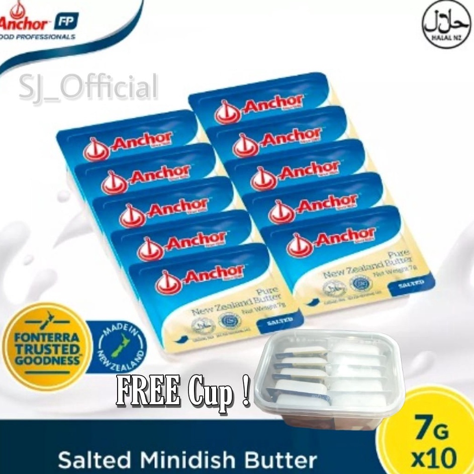 

[KODE EMSFJ] Butter Anchor MINI DISH 7gr x 10pcs - FREE Cup Container - PREMIUM BUTTER - Butter MPASI Bayi