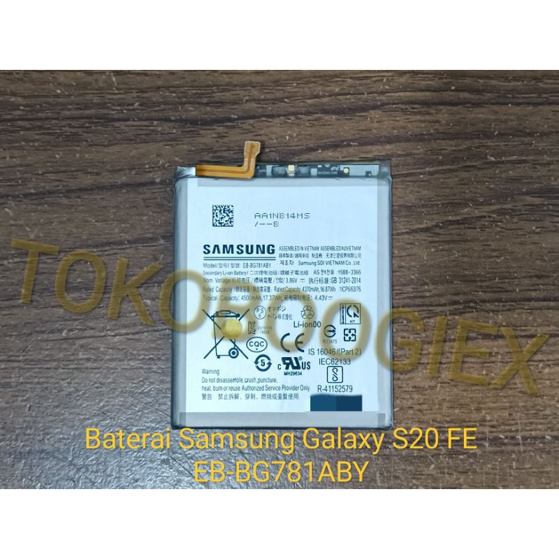 Baterai Samsung Galaxy S20 FE S20FE EB-BG781ABY