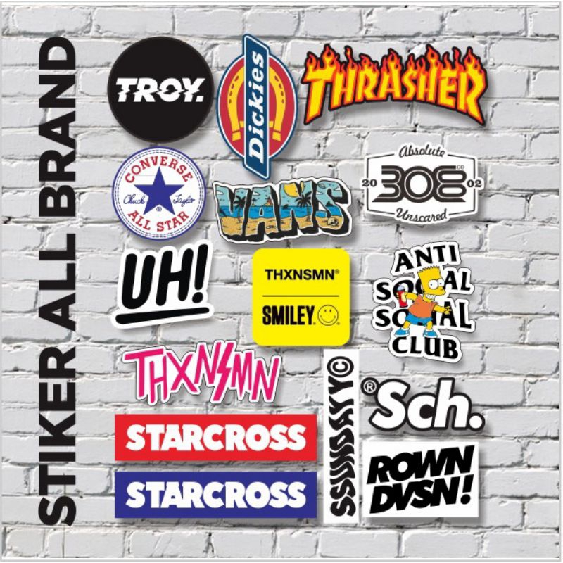 

STIKER AESTHETIC | STIKER BRAND Bahan Vinyl High Quality Laminasi Glossy Anti Gores