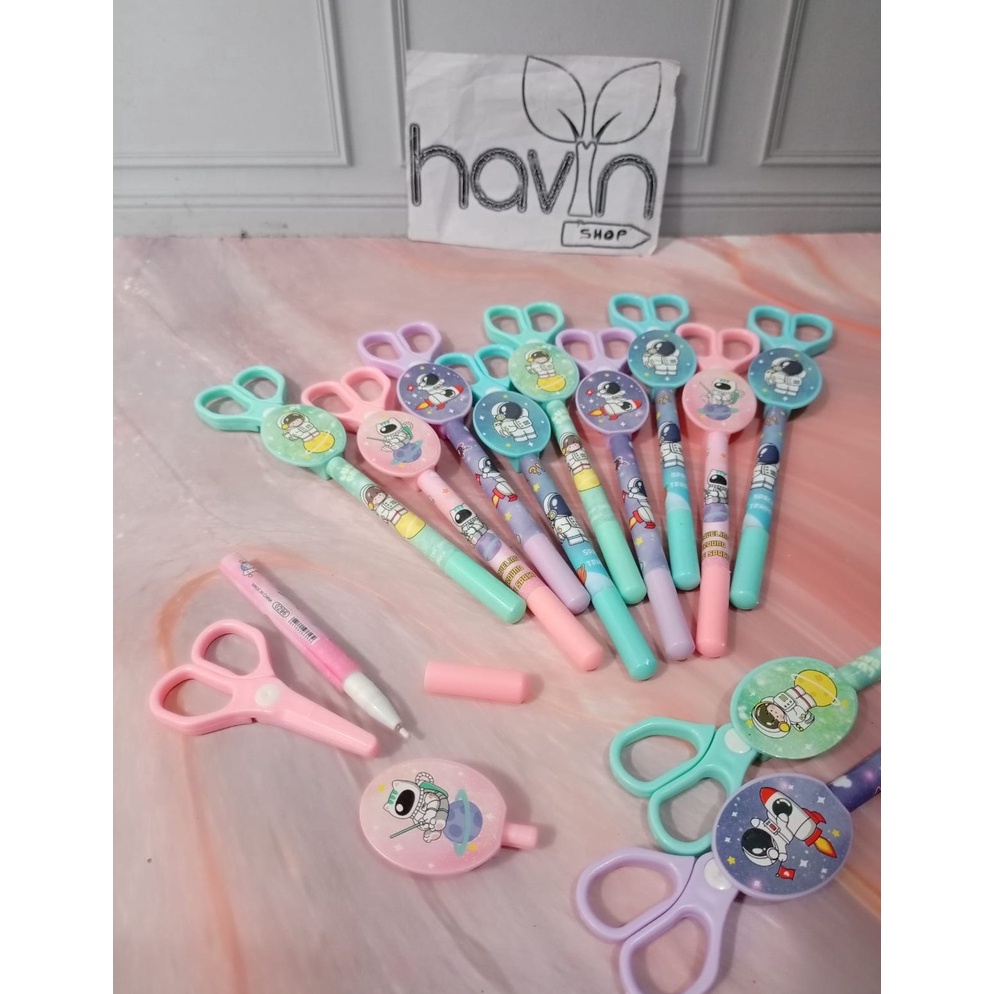 

Re4dy sto0ck (12pc) PEN GEL ada GUNTING MINI /PENA JEL GUNTING Super Murah