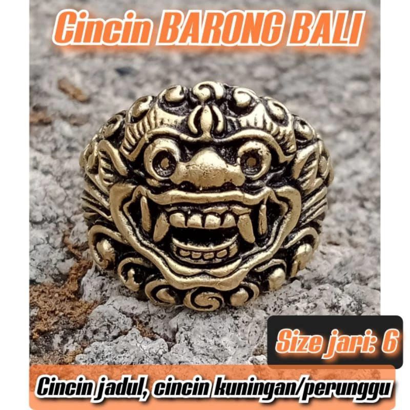 Cincin vintage Barong Bali Cincin kuno Majapahit Cincin karakter.01