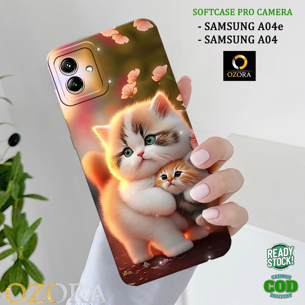OZORA - Case Samsung Galaxy A04e / A04 Terbaru - Fashion Case Kucing Lucu - Casing Hp Samsung A04e /