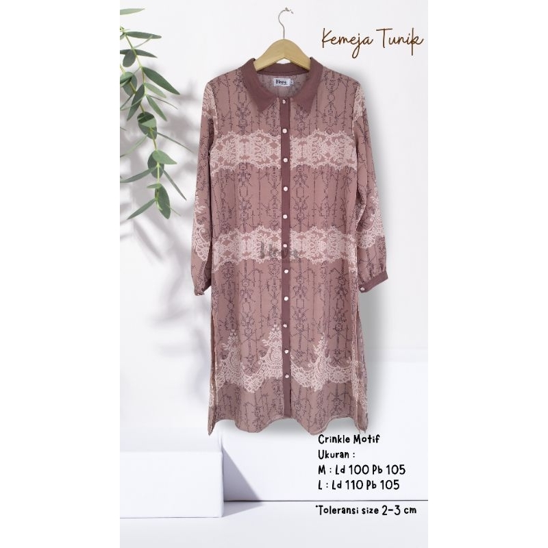 Tunik Crinkle | Tunik Motif | Tunik Simpel | Tunik Muslimah