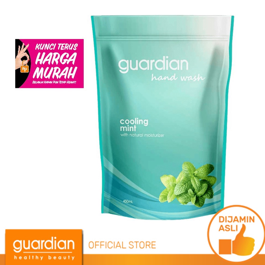 44 GUARDIAN Hand Wash Cooling Mint Pouch 450ml Refill Sabun Cuci Tangan Terupdate /̵