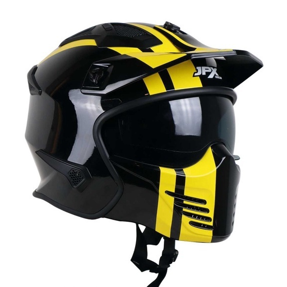 Helm JPX Full Face Mx-726R - R04 MARZ super black yellow