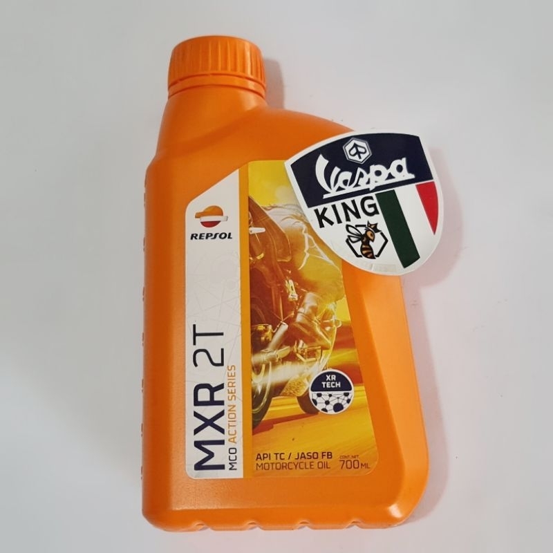 oli samping 2 tak REPSOL MXR 2T 700ml oli samping motor vespa repsol