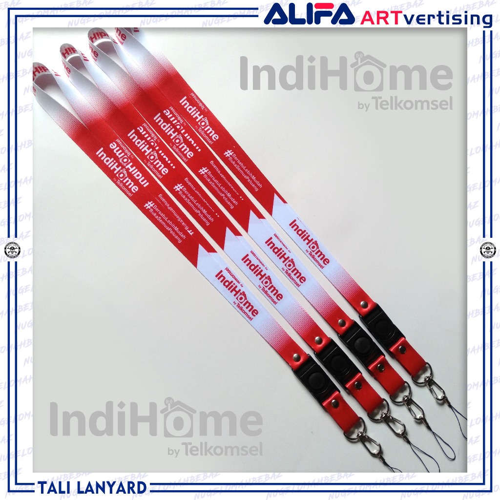 

TALI LANYARD GANTUNGAN ID CARD/HP/KUNCI/DLL.. INDIHOME TELKOMSEL