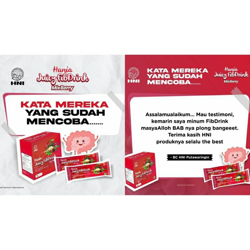 Hania Juicy Fibdrink mixberry - produk herbal HNI