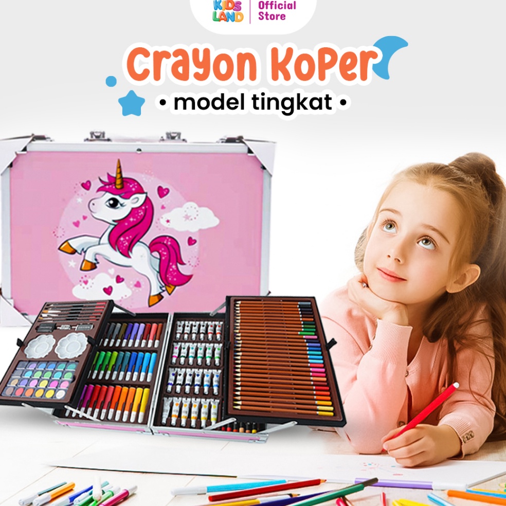 

[COD KK39] Krayon Koper Tingkat Set Mewarnai Lengkap Crayon Anak Set KIDS LAND nil9e