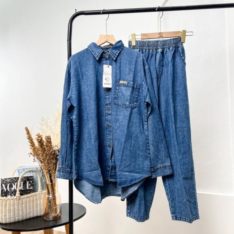 Ready➨ Asofa Lalita Setelan Pakaian One Set Atasan dan Celana E95 ➧