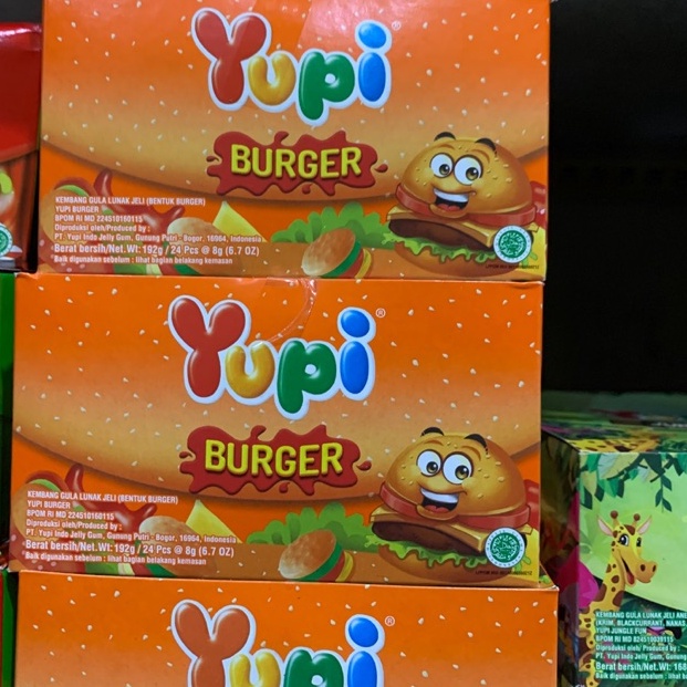 

[Produk CW66] Yupi burger MAXI KEMASAN BARU 1 box isi 12 pcs 82