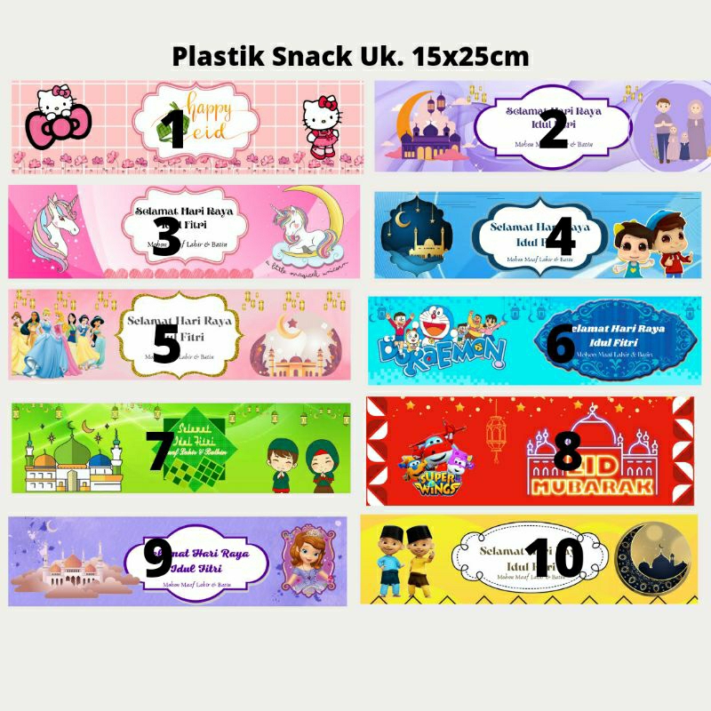 

Plastik Lebaran uk. 15x25cm Plastik, Tali & kertas label
