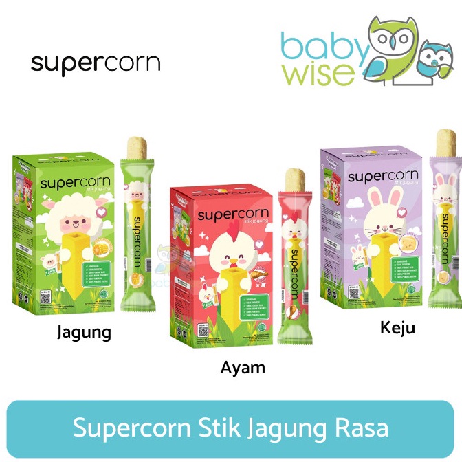 

Supercorn Stik Jagung Rasa Non MSG 10gr Bestseller ̿