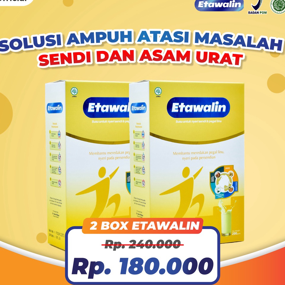 

[KODE FJNL9] Etawalin Susu Etawa Herbal Nyeri Sendi Official 2 Box