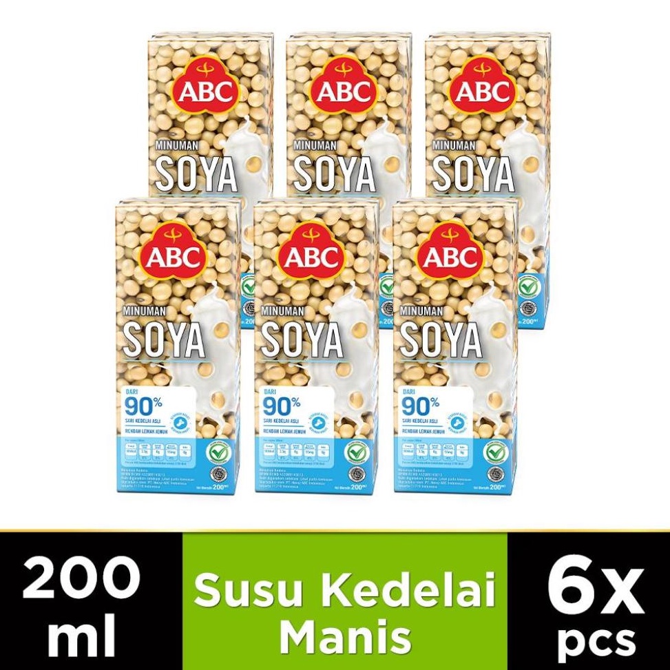 

[COD ZD69] ABC Minuman Sari Kedelai 200 ml - Multipack 6 pcs 100