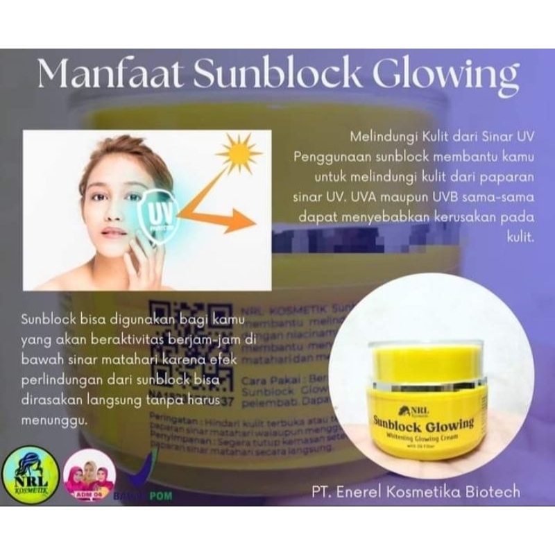 SUNBLOCK NRL GLOWING BPOM