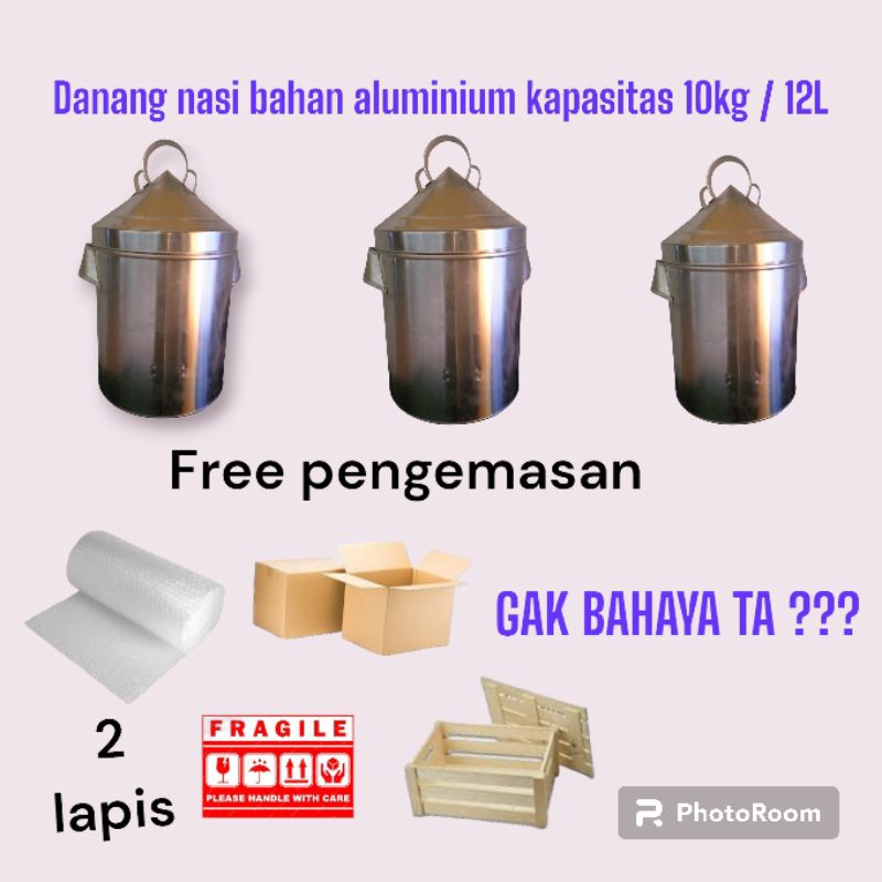 Dandang Kukus Nasi 10 kg aluminium 0.8ml