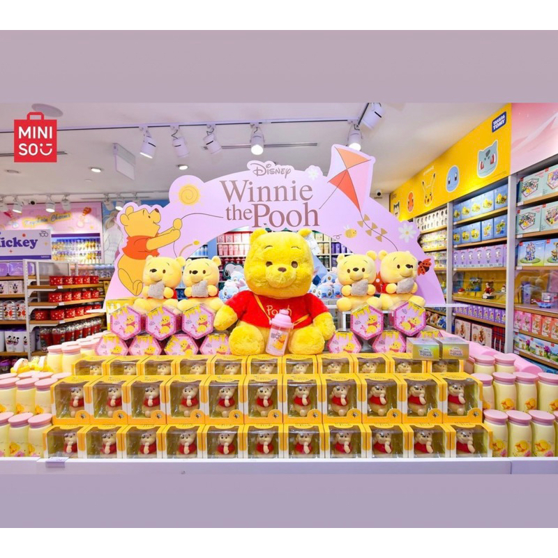 MINISO X WINNIE THE POOH LUCKY BEAR TUMBLR WATER BOTTLE/ BENTO LUNCH BOX/ SOAP HOLDER/ STORAGE/ BOTO