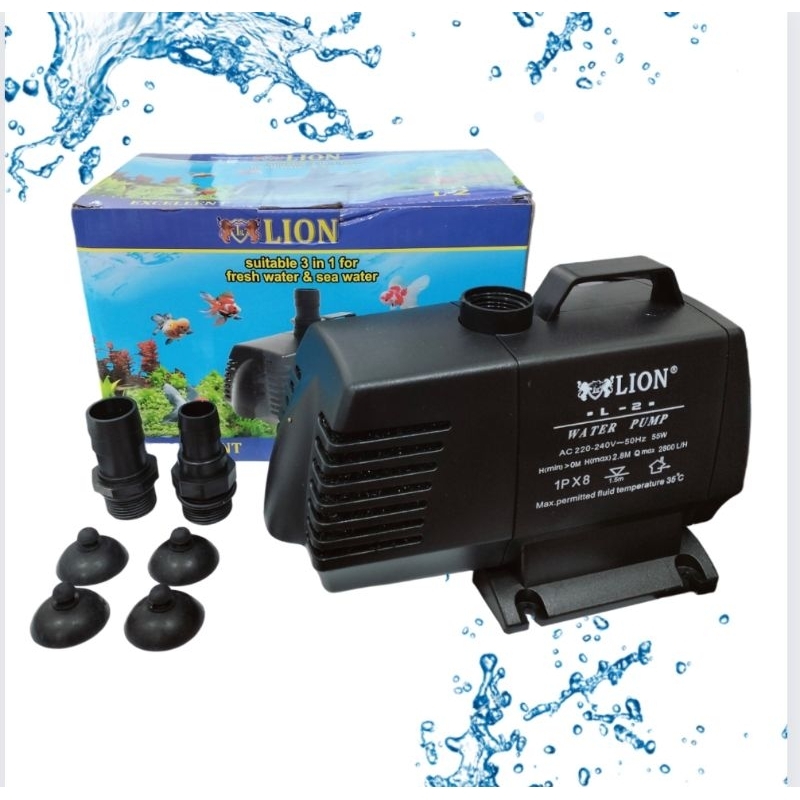 LION L 2 Pompa Kolam Hidroponik Submersible Pump