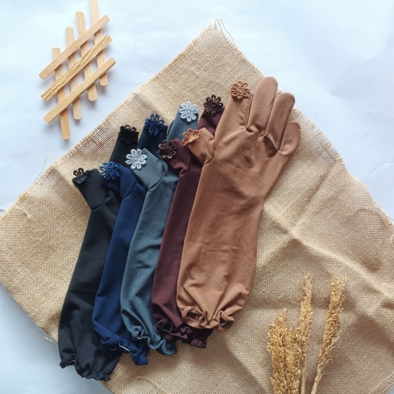 Sarung Tangan Muslimah Jempol Telunjuk Touchcreen / Saljuk