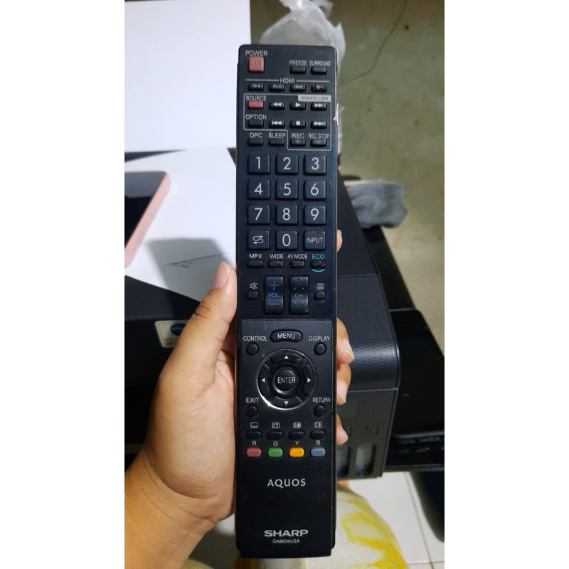 REMOTE TV SHARP AQUOS LED LCD GA865WJSA ORIGINAL ASLI