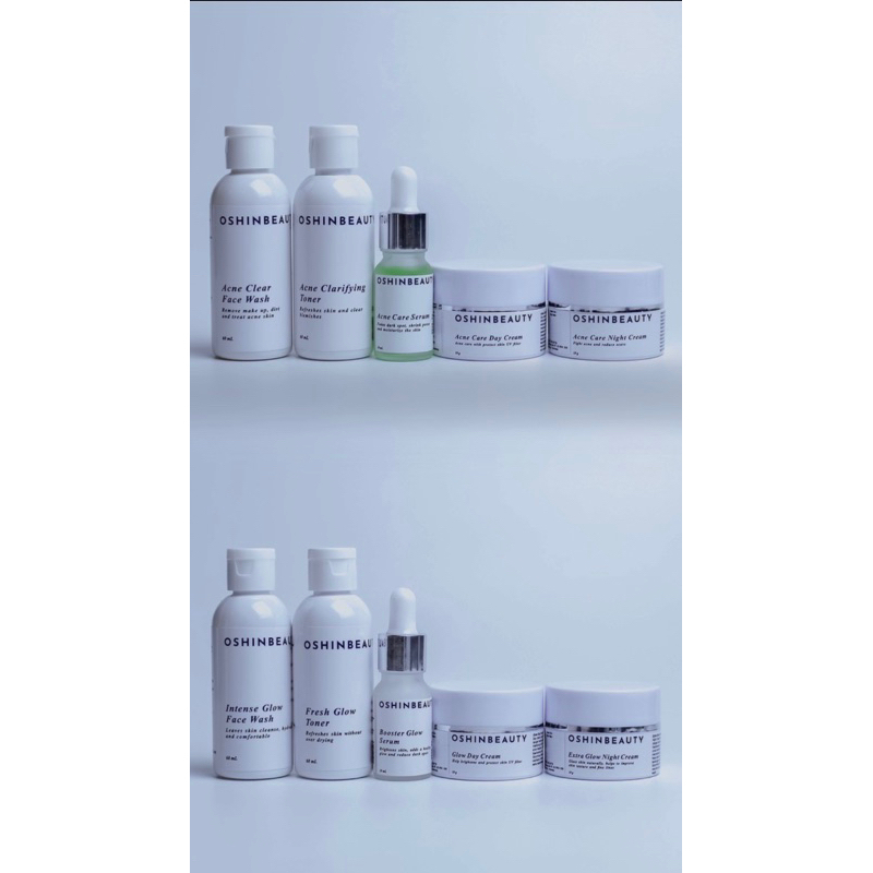 OSHIN BEAUTY SKINCARE ACNE SERIES & GLOW SERIES ECERAN