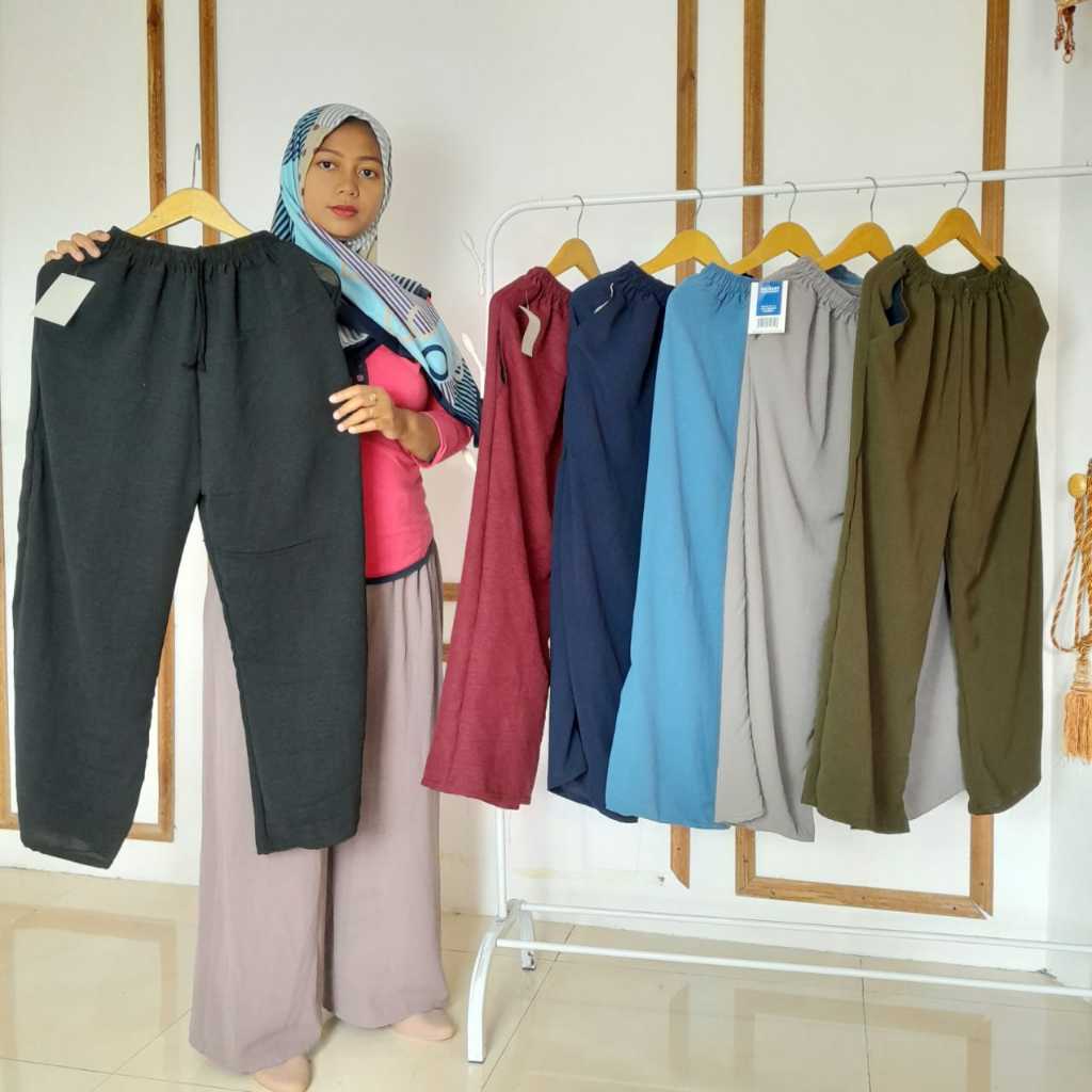 CELANA KULOT CRINKLE PREMIUM / KULOT CRINKLE HIGHWAIST / DENLIV KULOT CRINKLE