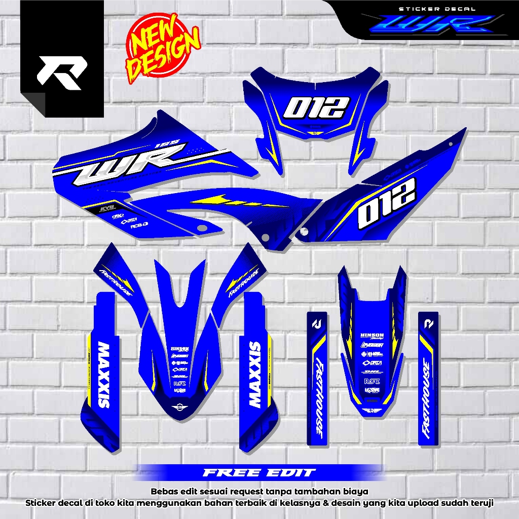 decal WR 155 - sticker decal yamaha wr 155 - sticker wr 155