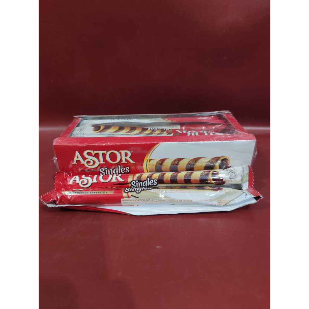 

Astor Wafer Stick Coklat Singles 14g - Stick Wafer Cokelat Astor