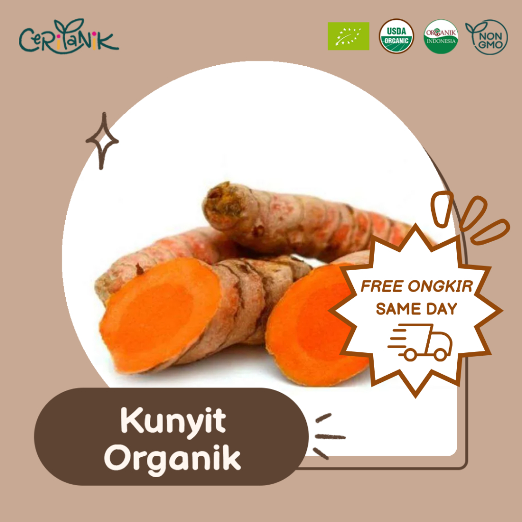 

Kunyit Organik 100 gram - Ceritanik - Turmeric Organic - Rempah Organik Murah - Rempah Organik Sehat - Rempah Organik Premium