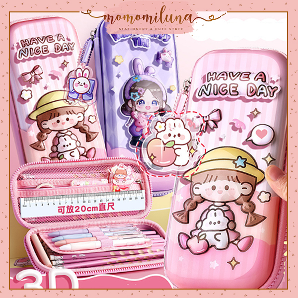 

Kotak pensil 3D gambar lucu cute tempat pensil alat tulis kawai MK1576