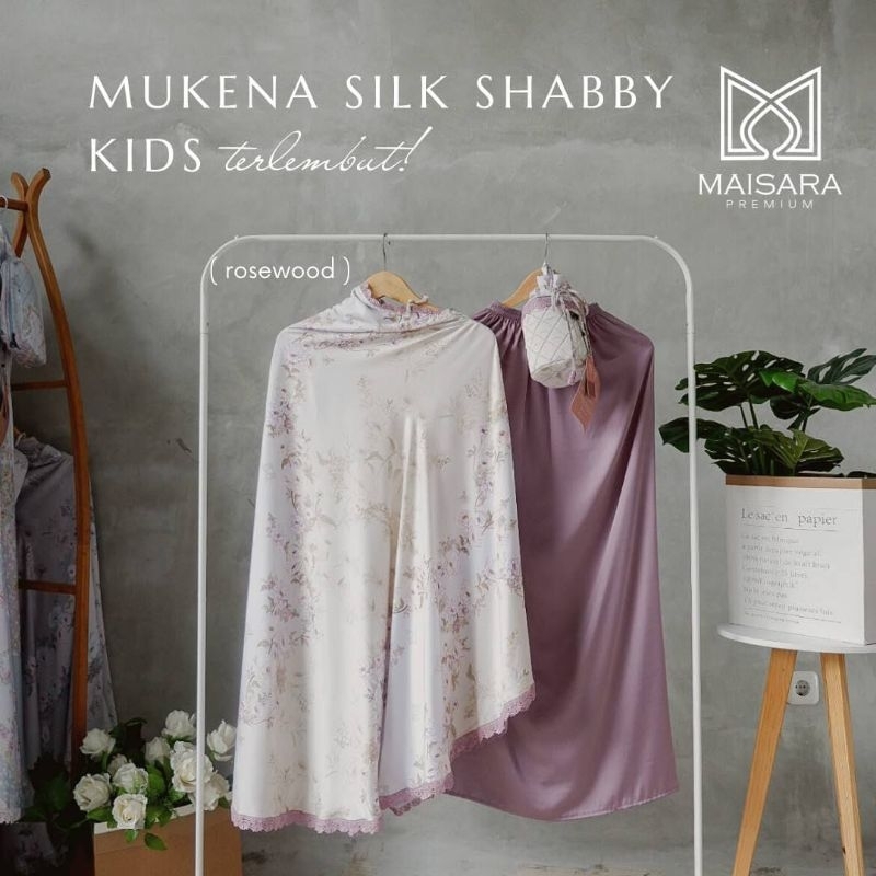 MUKENA ANAK SHABBY KIDS SATIN SILK MAISARA