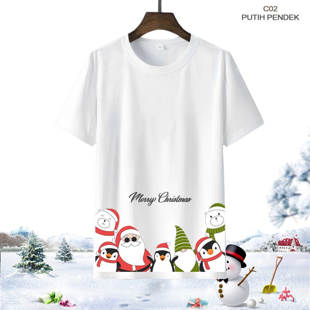 Kaos Trendy BY CHAKER / Claus Christmas - C02 / KAOS NATAL PREMIUM KAOS NATAL TERBARU MERAH KAOS NAT