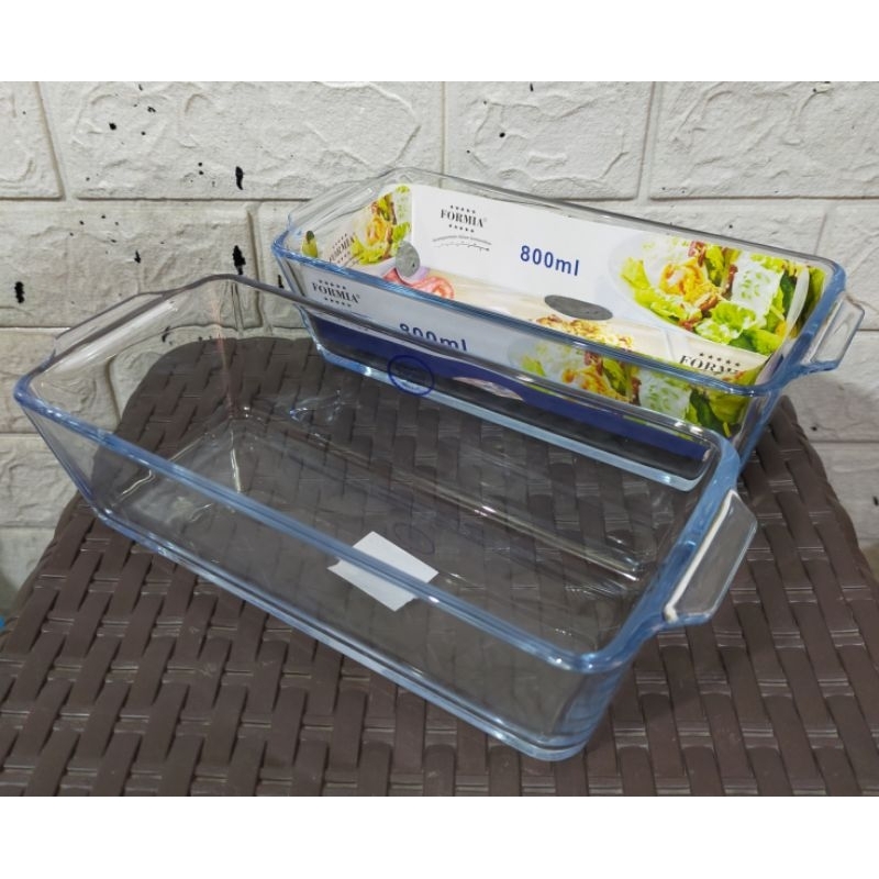 Loyang Oven Kaca Formia 800ml / Piring Oven Kaca / Bake Pan Kaca / Loyang Kue Kaca / Piring Saji Kac