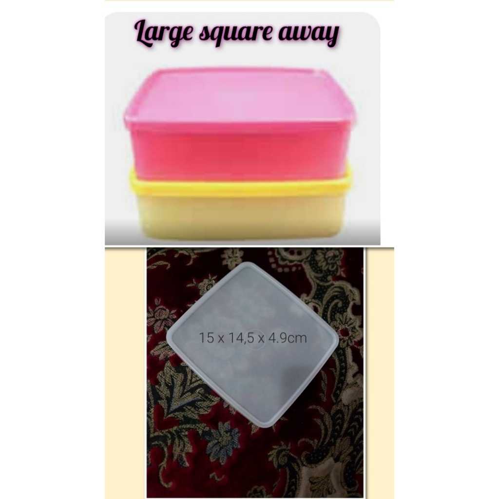 seal large square away tutup large square away kotak bekal tupperware